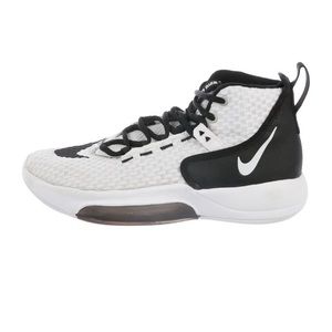Nike zoom black and white basketball sneakers
